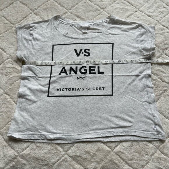 Victoria's Secret | Cream & Glitter VS Paris Angel Short Sleeve Tee | Size Small - Picture 10 of 11